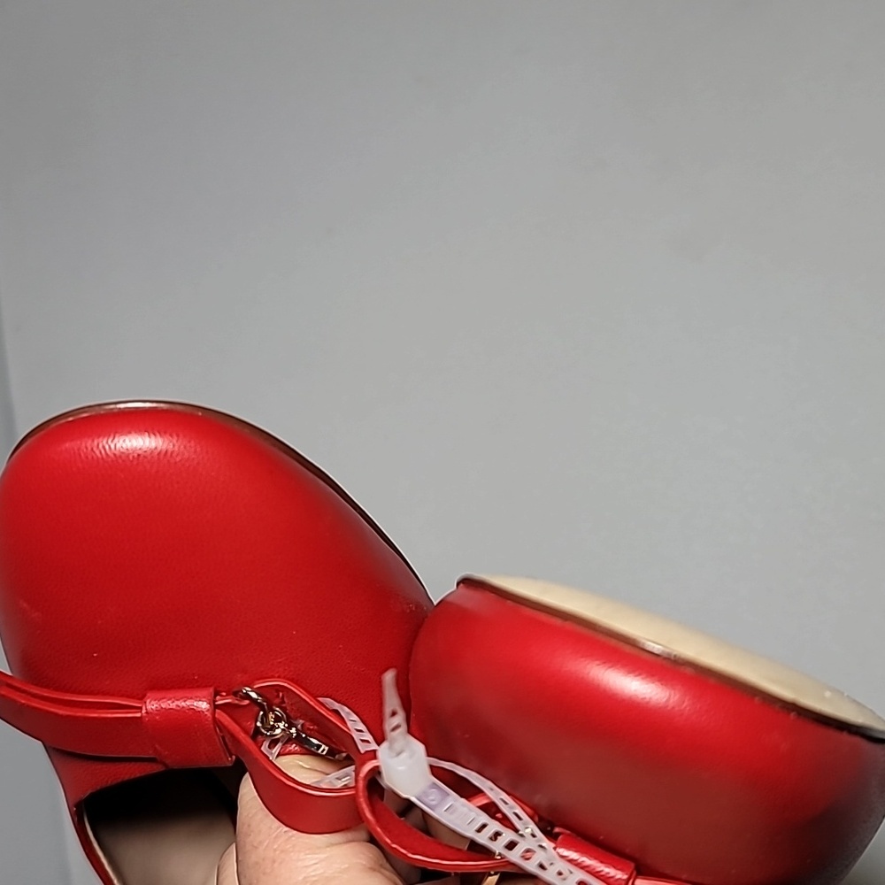 Kate Spade Cherry Red Leather Bow Slingback Heels Size 9.5 M - Picture 13 of 14